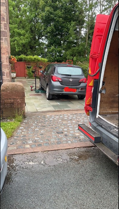 Mobile van fitting a Vauxhall Corsa
