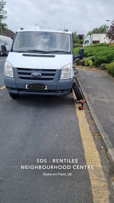 Ford Transit fleet vehicle being serviced at Bentilee